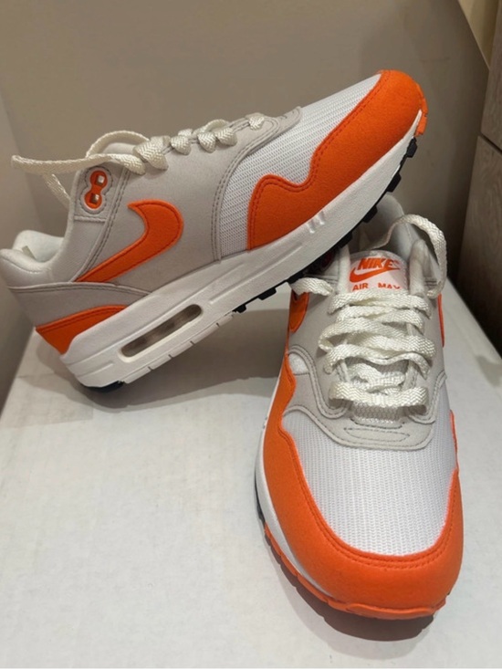 Nike Shoes - Nike Orange and White Air Max Low-Top Sneakers Sz7.5